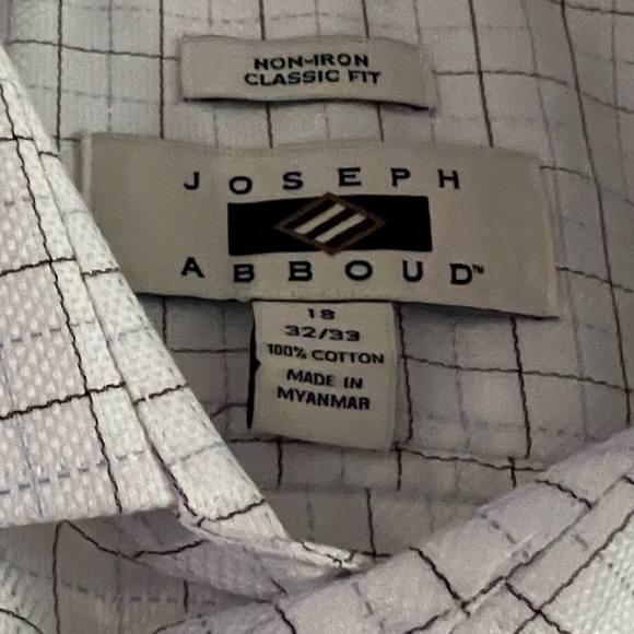 Men’s 16/32/38 long sleeve dress shirt Joseph Abbound. Excellent condition - Picture 4 of 7
